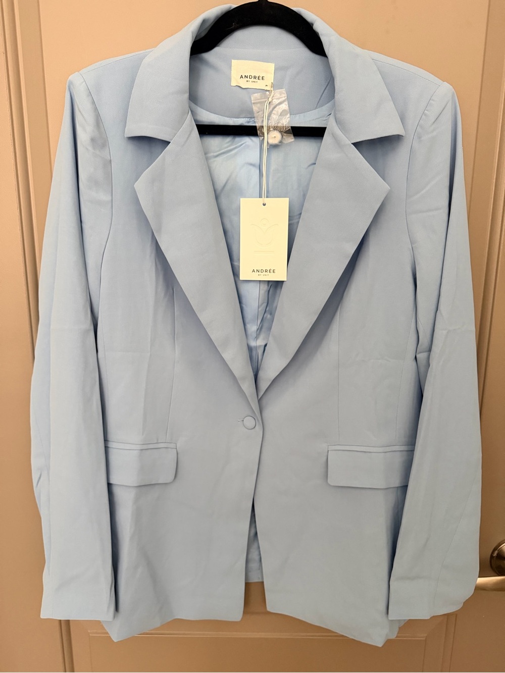 ANDREE BY UNIT Pale Blue Women's Single-Button Blazer size Medium NEW WITH TAGS